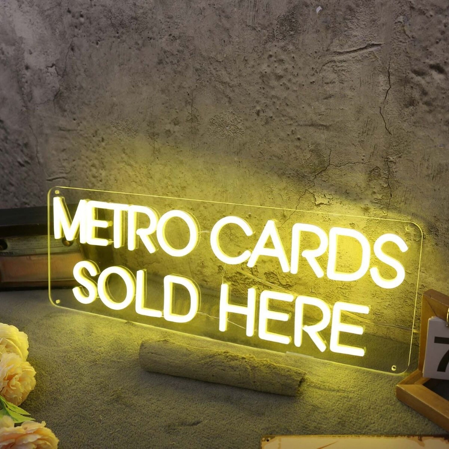 Metro Cards Sold Here Yellow Led Neon Sign - Shineneon