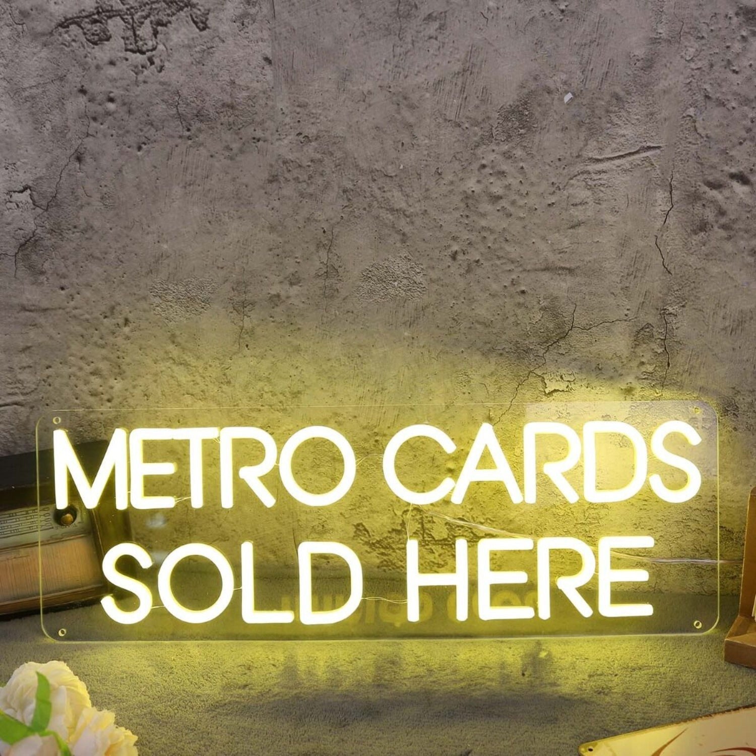 Metro Cards Sold Here Yellow Led Neon Sign - Shineneon