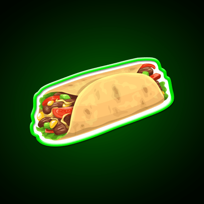 Mexican Bean Burrito Fast Food Led Neon Sign For Burger Place Rgb Color - Shineneon