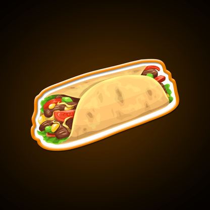 Mexican Bean Burrito Fast Food Led Neon Sign For Burger Place Rgb Color - Shineneon