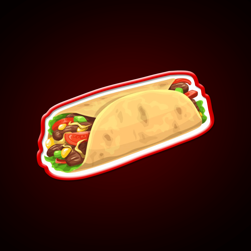 Mexican Bean Burrito Fast Food Led Neon Sign For Burger Place Rgb Color - Shineneon