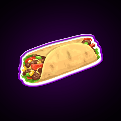 Mexican Bean Burrito Fast Food Led Neon Sign For Burger Place Rgb Color - Shineneon