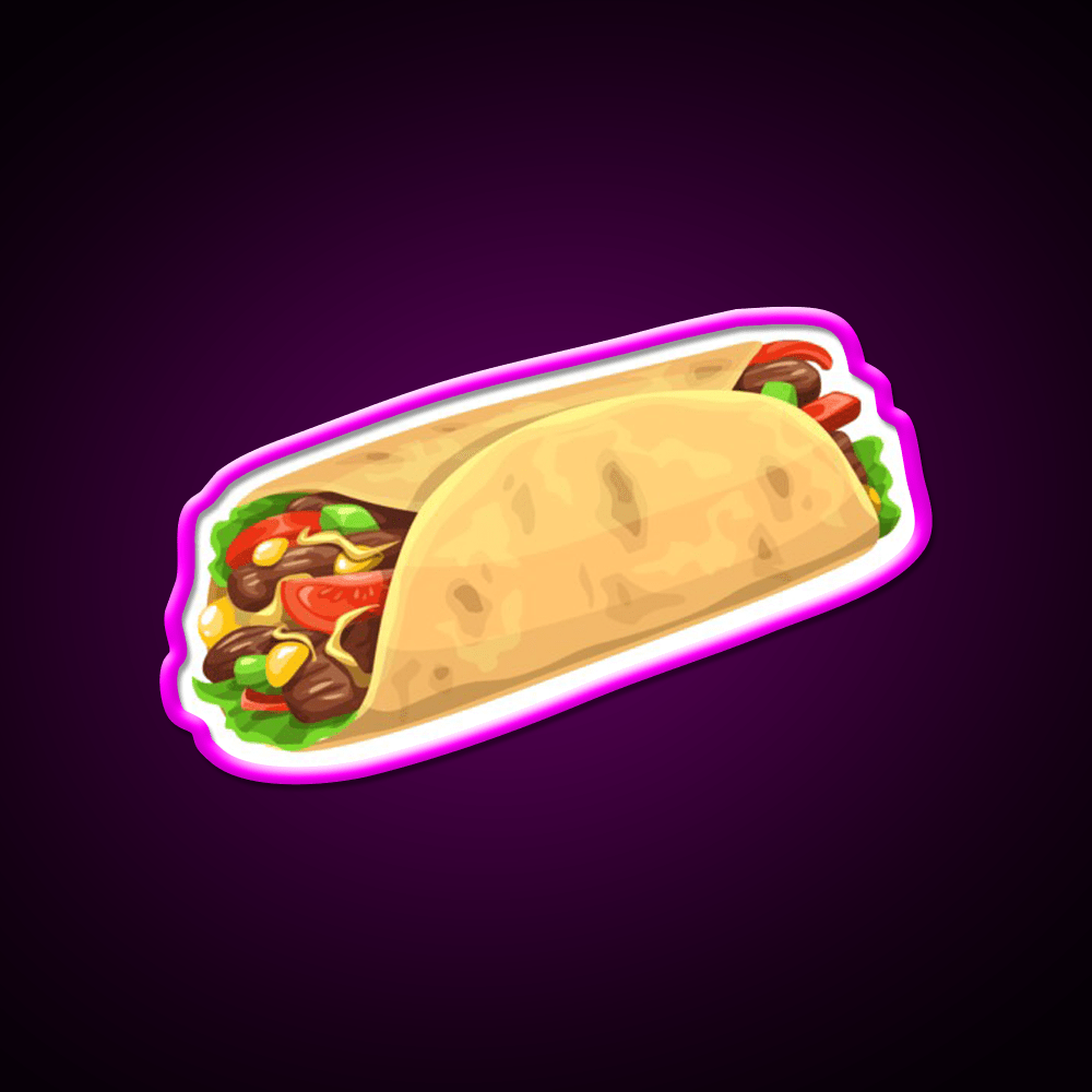 Mexican Bean Burrito Fast Food Led Neon Sign For Burger Place Rgb Color - Shineneon