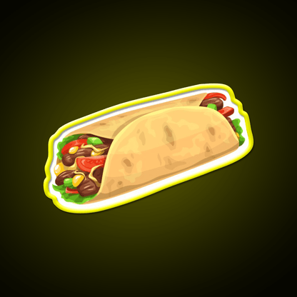 Mexican Bean Burrito Fast Food Led Neon Sign For Burger Place Rgb Color - Shineneon