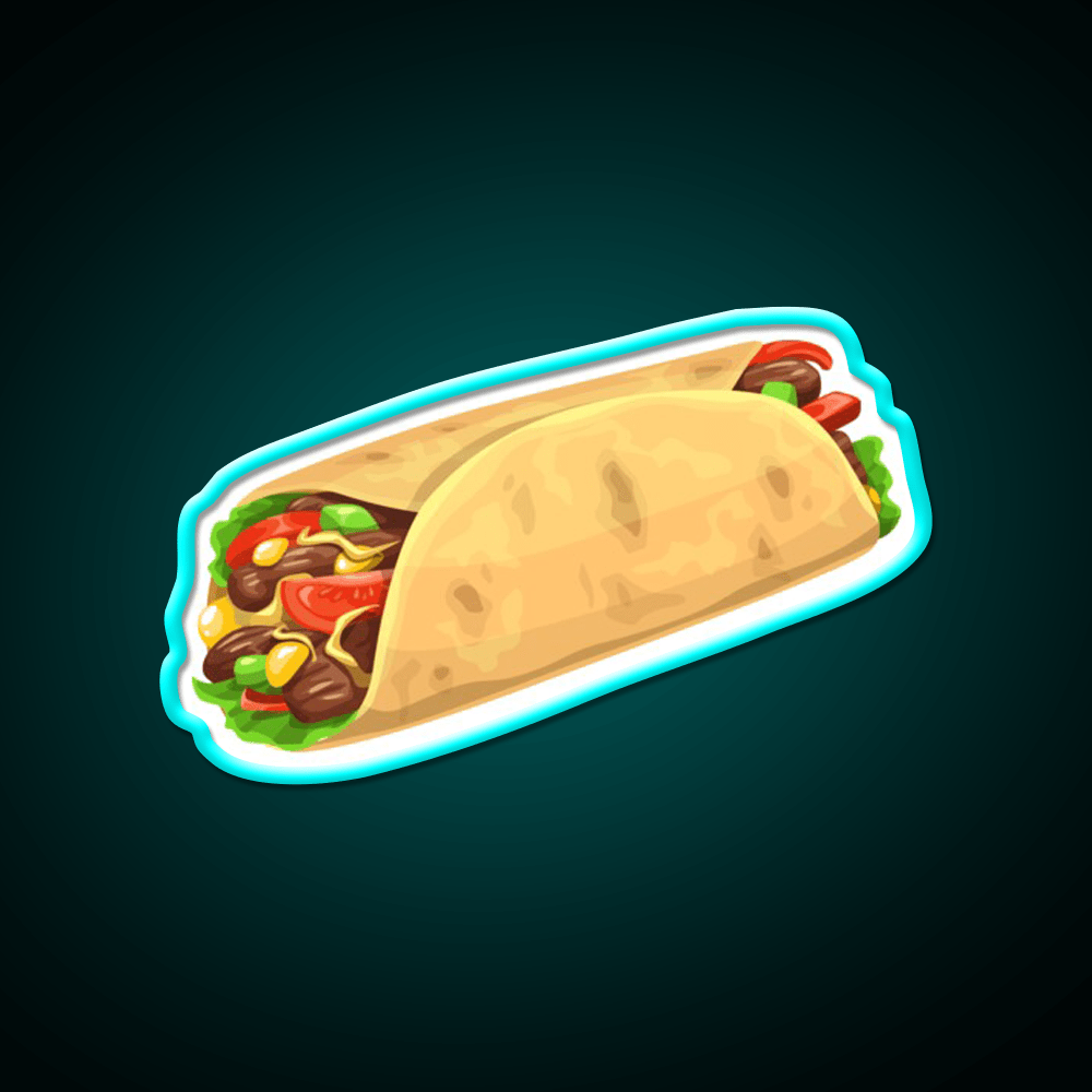 Mexican Bean Burrito Fast Food Led Neon Sign For Burger Place Rgb Color - Shineneon