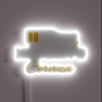 Mexican Beer Necesito Cerveza Funny Rgb Led Neon Sign