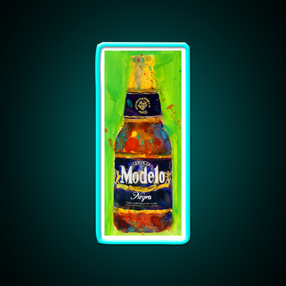 Mexican Bottle Beer Bar Decor Led Neon Sign Rgb Color - Size and dimension reference