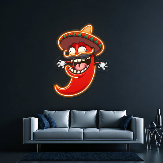 Mexican Chili Pepper Wall Artwork Neon Signs