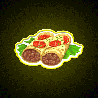 Mexican Enchiladas Fast Food Led Neon Sign For Burger Place Rgb Color - Custom LED neon sign front view