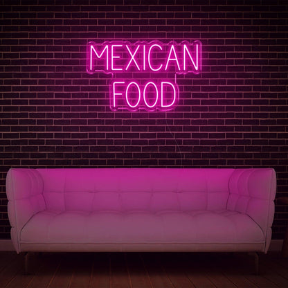 Mexican Food Warm Yellow Retro Led Neon Sign For Cafe Restaurant Wall Decor | Shineneon