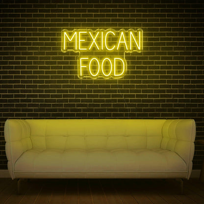 Mexican Food Warm Yellow Retro Led Neon Sign For Cafe Restaurant Wall Decor | Shineneon