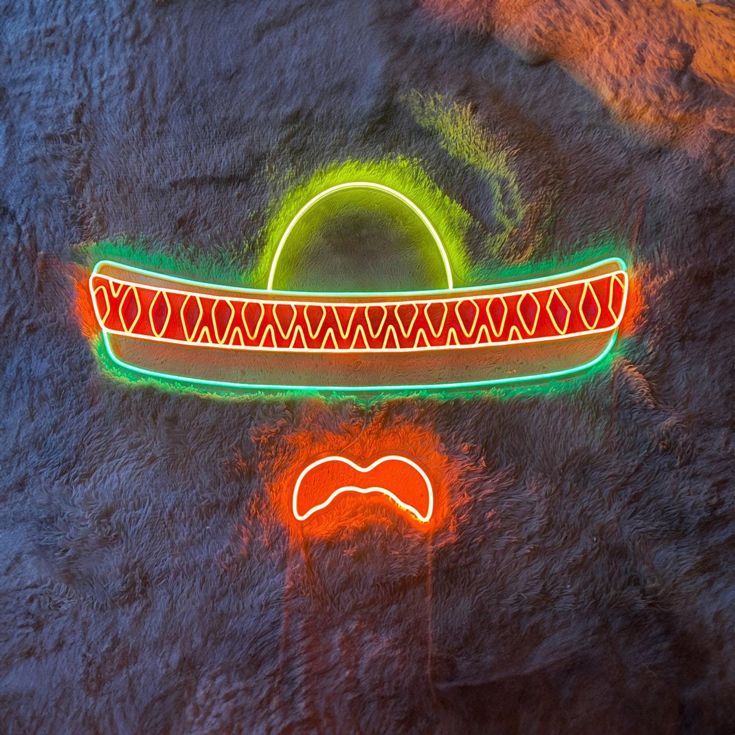 Mexican Man Hat Fiesta Sombrero Led Sign