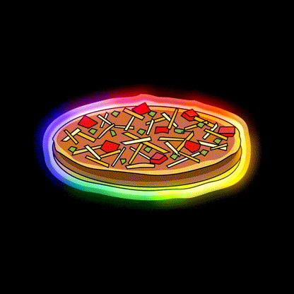 Mexican Pizza Fast Food Led Neon Sign For Burger Place Rgb Color - LED neon sign close-up detail