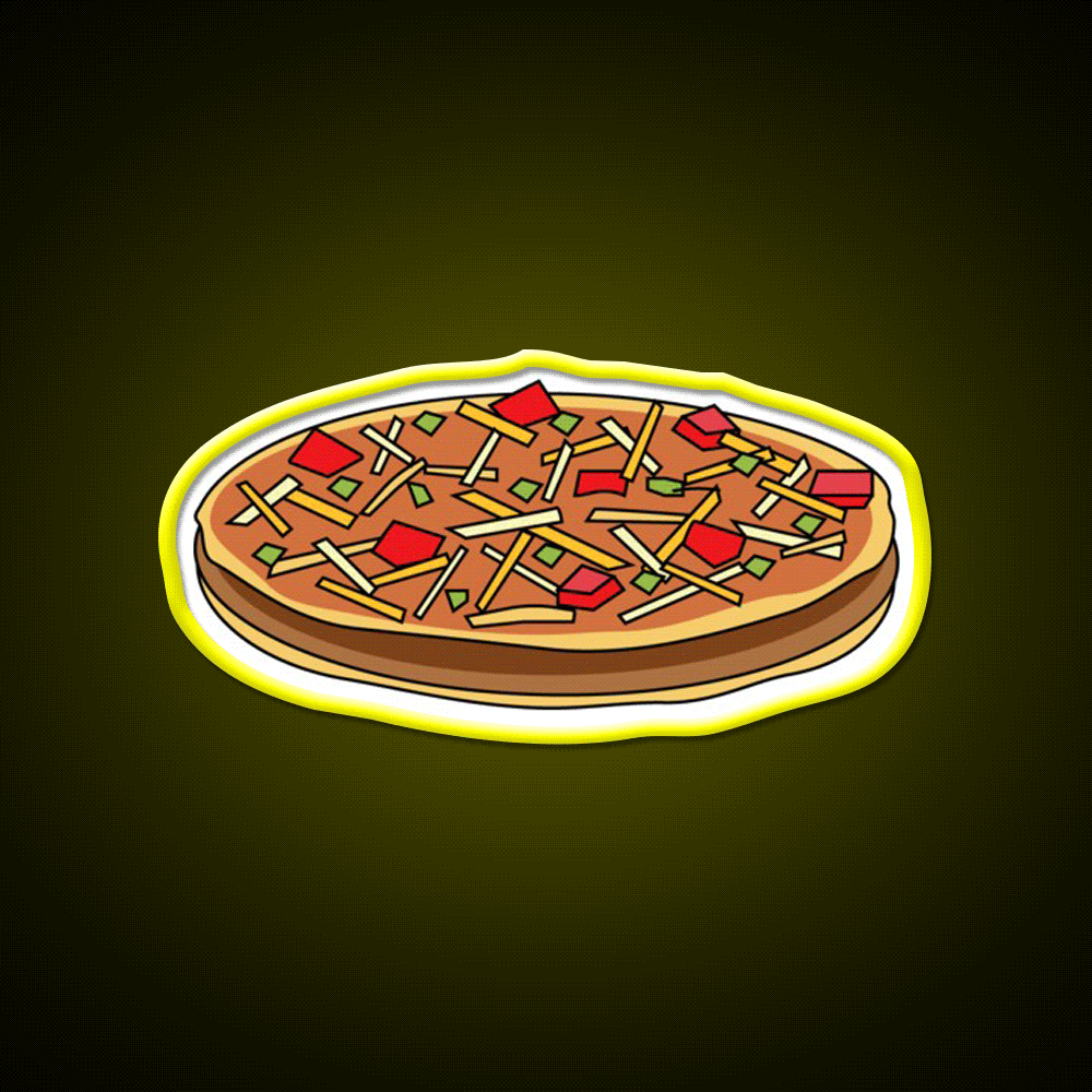 Mexican Pizza Fast Food Led Neon Sign For Burger Place Rgb Color - Custom LED neon sign front view