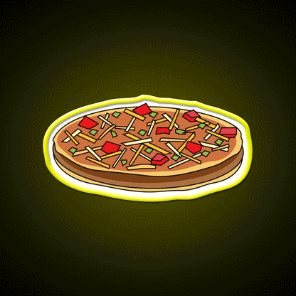 Mexican Pizza Fast Food Led Neon Sign For Burger Place Rgb Color - Custom LED neon sign front view