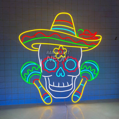 Mexican Skull Led Neon Sign Led Decor | Shineneon