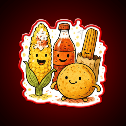 Mexican Street Snacks Elote Salsa Churro More Snack Food Led Neon Sign Rgb Color - Shineneon