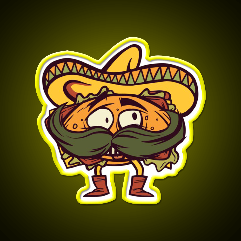 Mexican Taco Led Neon Sign Mexican Food Sign Kitchen Sign Rgb Color - Shineneon