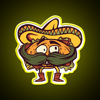 Mexican Taco Led Neon Sign Mexican Food Sign Kitchen Sign Rgb Color - Shineneon