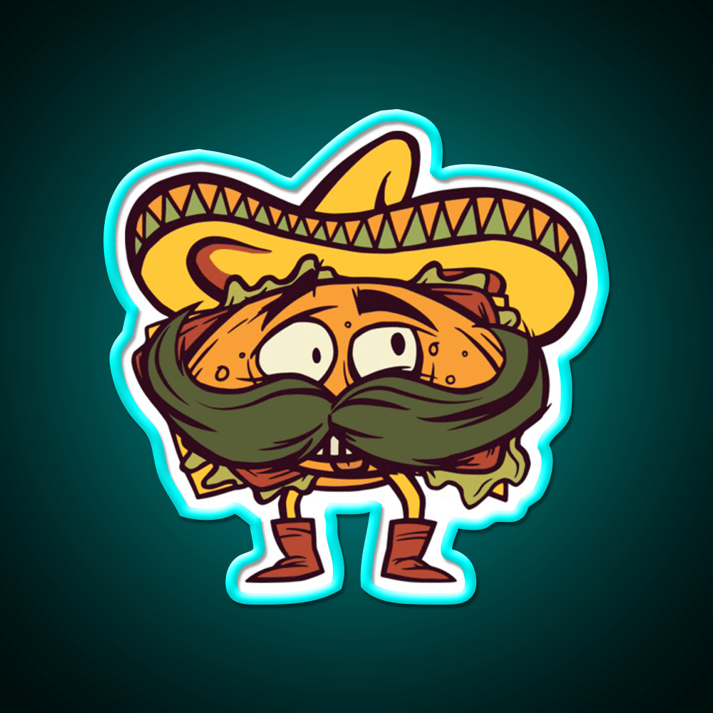 Mexican Taco Led Neon Sign Mexican Food Sign Kitchen Sign Rgb Color - Shineneon