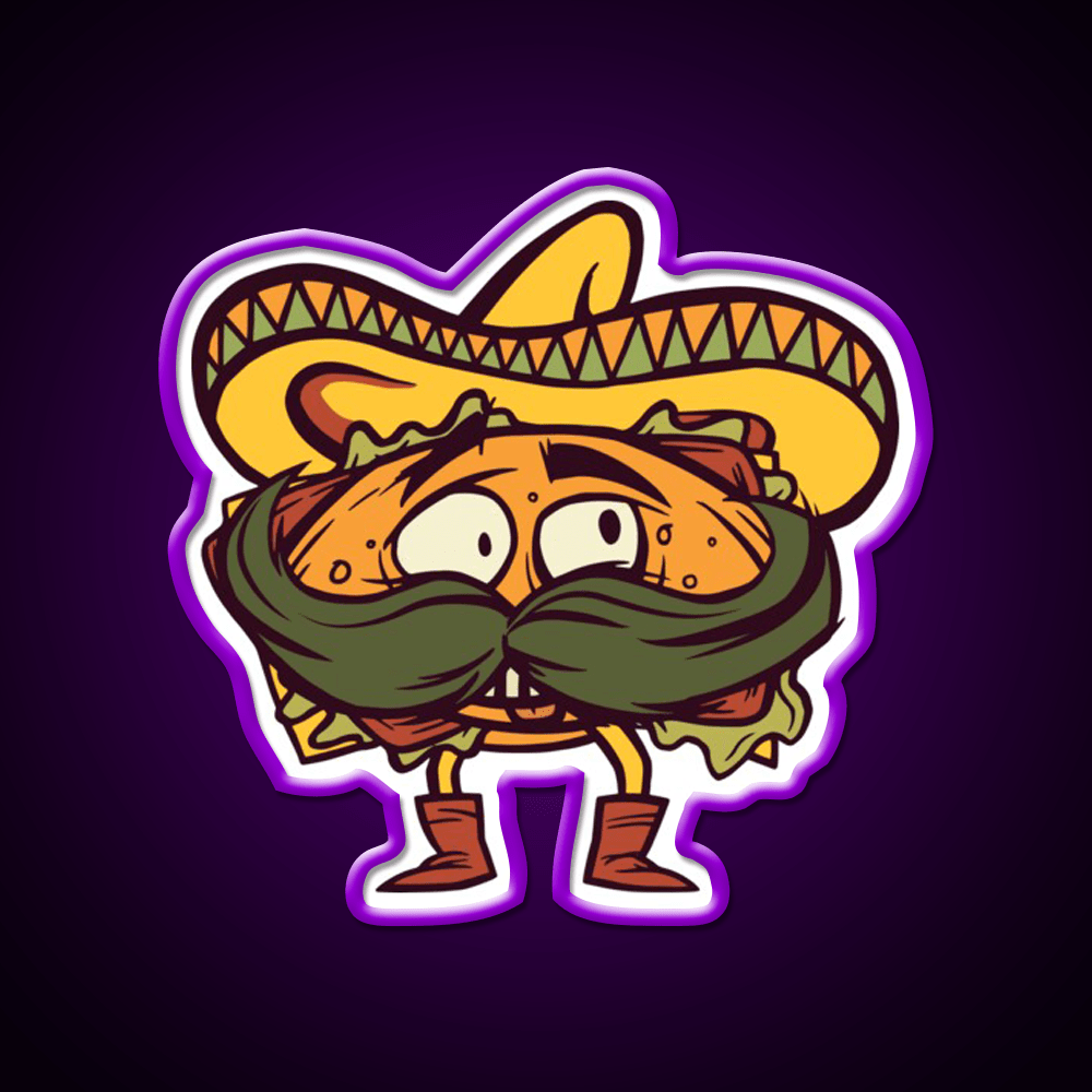 Mexican Taco Led Neon Sign Mexican Food Sign Kitchen Sign Rgb Color - Shineneon