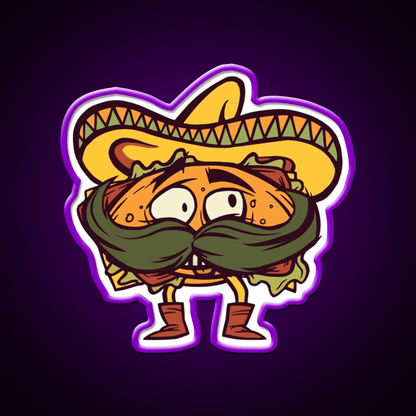 Mexican Taco Led Neon Sign Mexican Food Sign Kitchen Sign Rgb Color - Shineneon