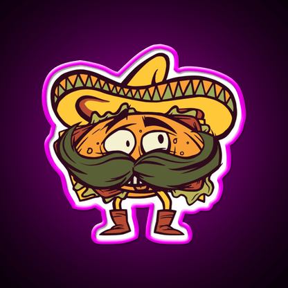 Mexican Taco Led Neon Sign Mexican Food Sign Kitchen Sign Rgb Color - Shineneon