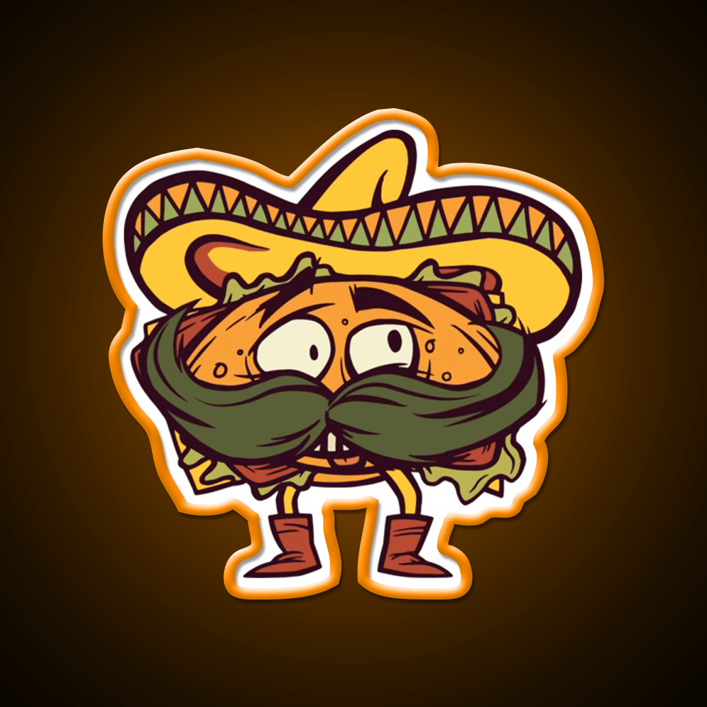 Mexican Taco Led Neon Sign Mexican Food Sign Kitchen Sign Rgb Color - Shineneon