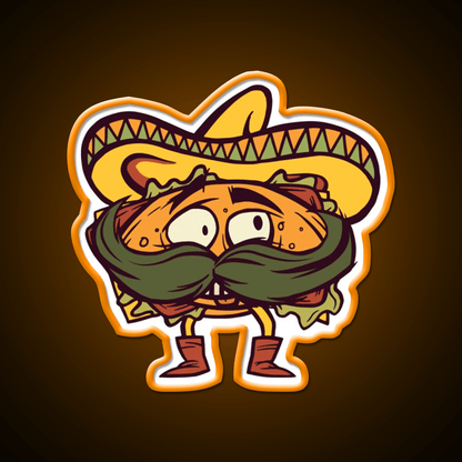 Mexican Taco Led Neon Sign Mexican Food Sign Kitchen Sign Rgb Color - Shineneon