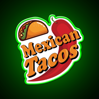Mexican Tacos Party Drink Tequila Led Neon Sign Rgb Color - Shineneon