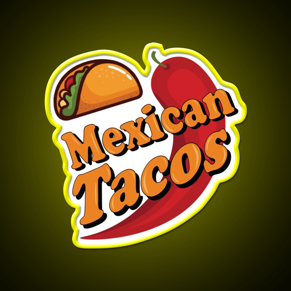 Mexican Tacos Party Drink Tequila Led Neon Sign Rgb Color - Shineneon