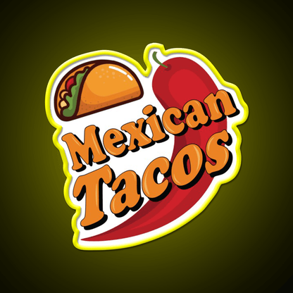 Mexican Tacos Party Drink Tequila Led Neon Sign Rgb Color - Shineneon