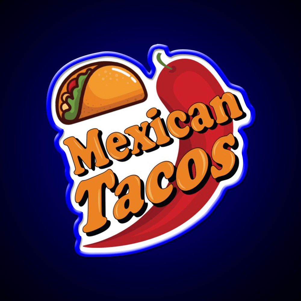 Mexican Tacos Party Drink Tequila Led Neon Sign Rgb Color - Shineneon