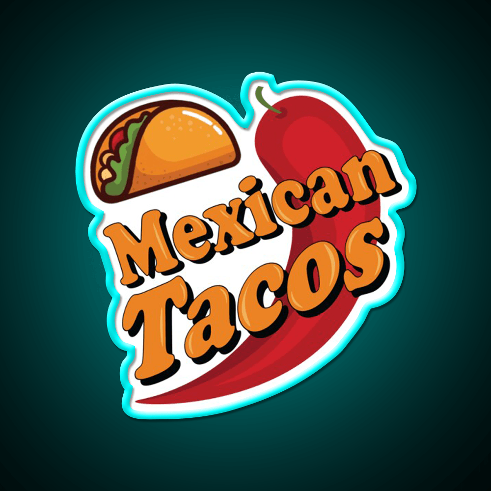 Mexican Tacos Party Drink Tequila Led Neon Sign Rgb Color - Shineneon