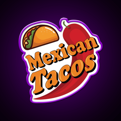 Mexican Tacos Party Drink Tequila Led Neon Sign Rgb Color - Shineneon