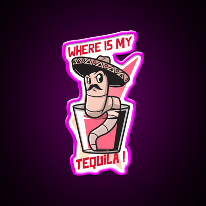 Mexican Worm Party Drink Tequila Led Neon Sign Rgb Color - Shineneon