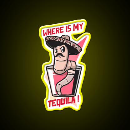 Mexican Worm Party Drink Tequila Led Neon Sign Rgb Color - Shineneon