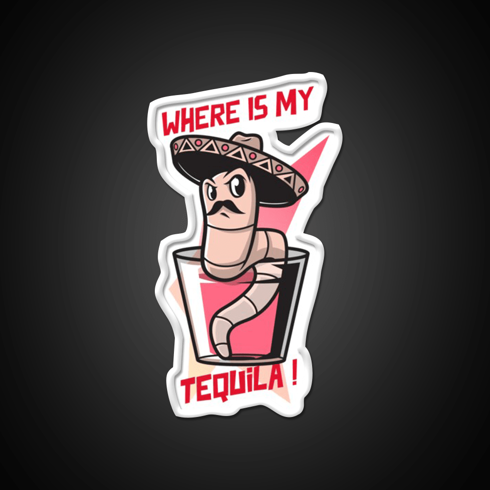 Mexican Worm Party Drink Tequila Led Neon Sign Rgb Color - Shineneon