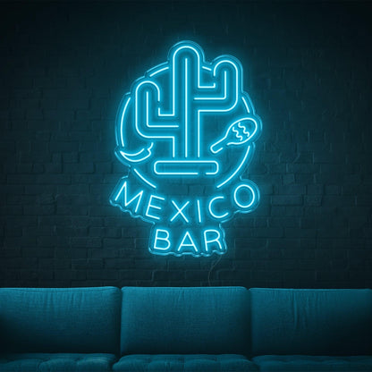 Mexico Bar White Cactus Taco Lemon Led Neon Sign For Lounge Decor | Shineneon