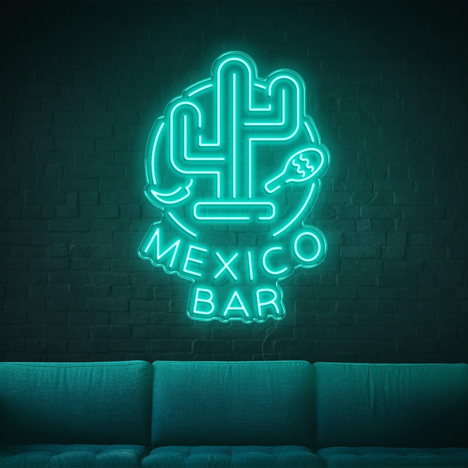 Mexico Bar White Cactus Taco Lemon Led Neon Sign For Lounge Decor | Shineneon