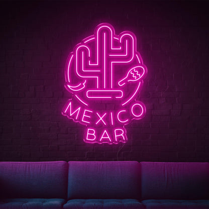 Mexico Bar White Cactus Taco Lemon Led Neon Sign For Lounge Decor | Shineneon