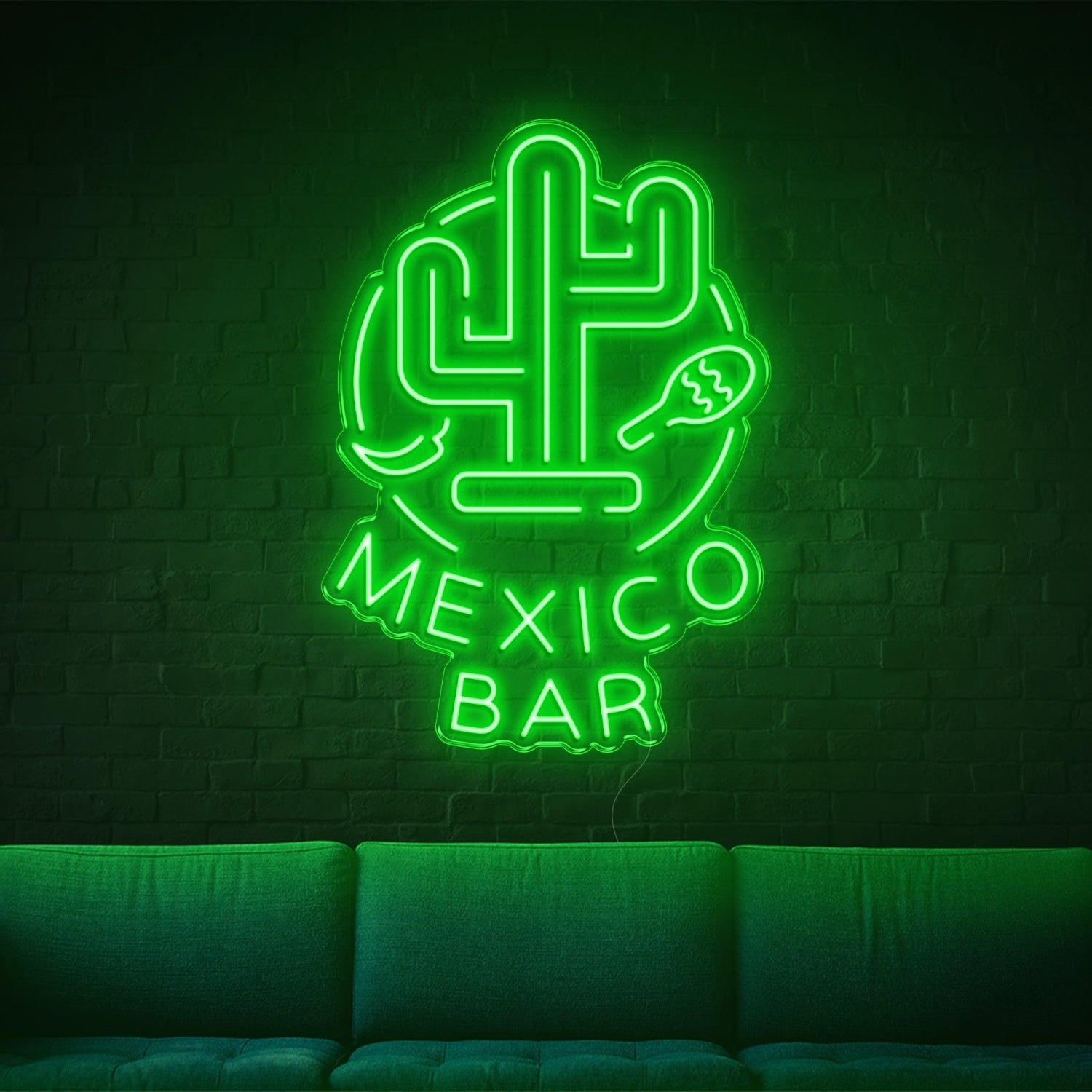 Mexico Bar White Cactus Taco Lemon Led Neon Sign For Lounge Decor | Shineneon