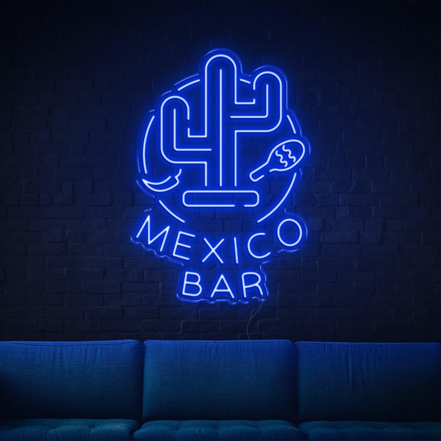Mexico Bar White Cactus Taco Lemon Led Neon Sign For Lounge Decor | Shineneon
