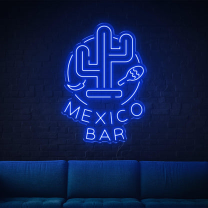 Mexico Bar White Cactus Taco Lemon Led Neon Sign For Lounge Decor | Shineneon