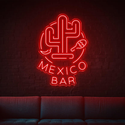 Mexico Bar White Cactus Taco Lemon Led Neon Sign For Lounge Decor | Shineneon