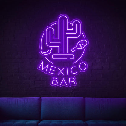 Mexico Bar White Cactus Taco Lemon Led Neon Sign For Lounge Decor | Shineneon