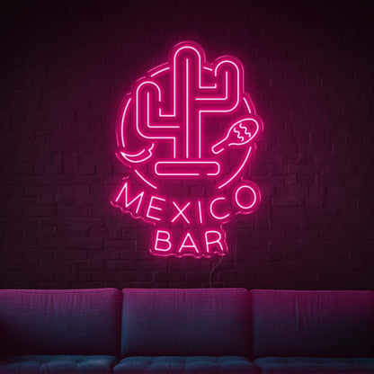 Mexico Bar White Cactus Taco Lemon Led Neon Sign For Lounge Decor | Shineneon