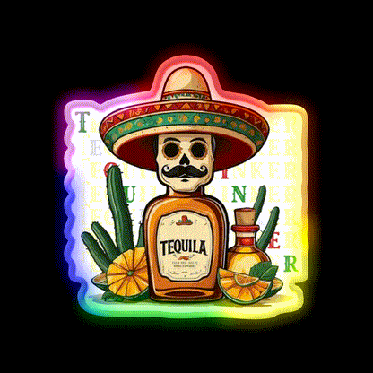 Mexico Drink Cinco De Mayo Celebration Party Drink Tequila Led Neon Sign Rgb Color - LED neon sign close-up detail