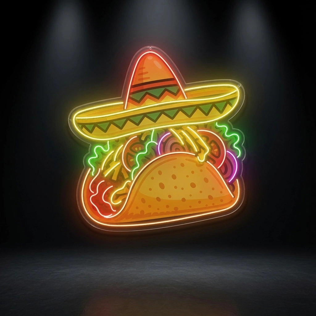 Mexico Tacos Wall Decor LED Neon Sign - 01 Original Product Image