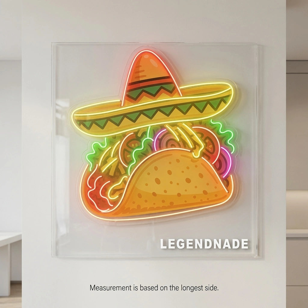 Mexico Tacos Wall Decor LED Neon Sign - 04 Size Image